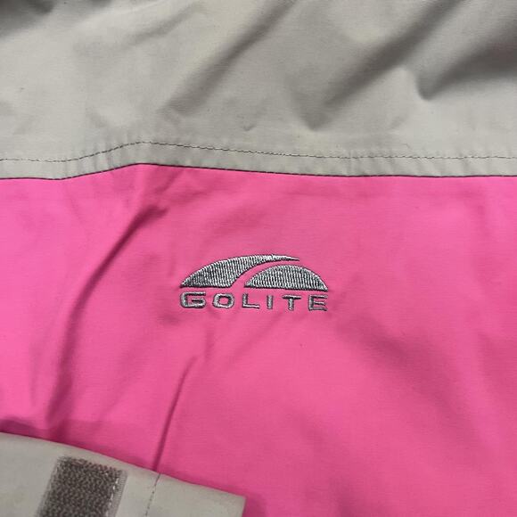 Golite Jacket Womens Large Pink Gray Hooded Full Zip Outdoor Waterproof Coat - Picture 4 of 10
